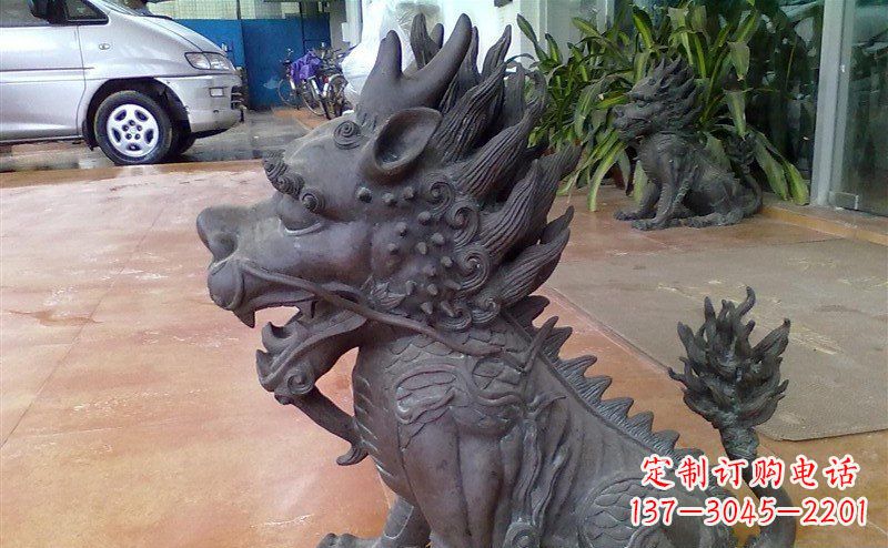 益阳中领雕塑:舍利子之源,麒麟铸铜神兽铜雕