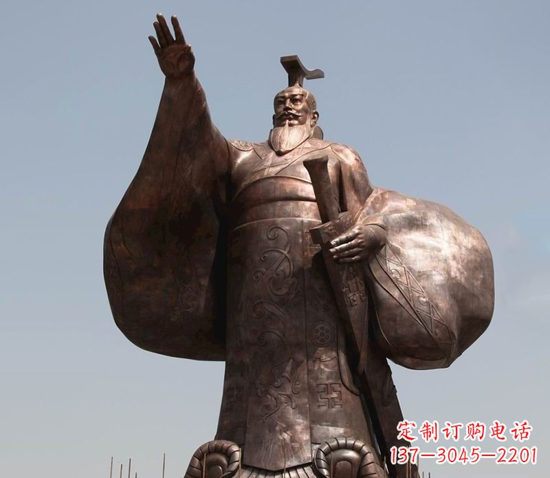 益阳秦始皇铜雕精美塑像,让历史回溯至您身边