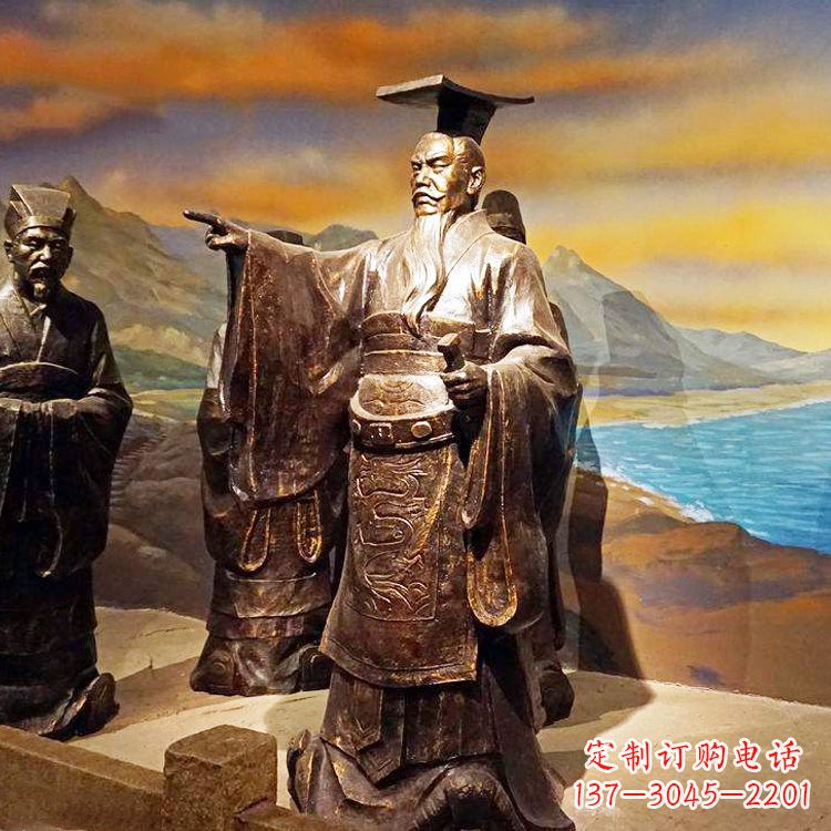 益阳秦始皇铜雕像
