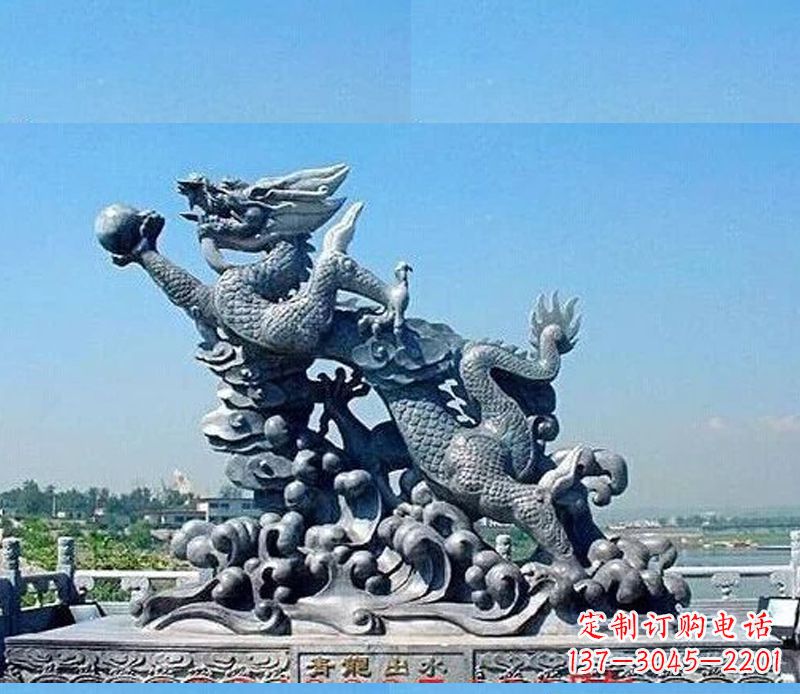 益阳中领雕塑独一无二的青龙出水雕塑