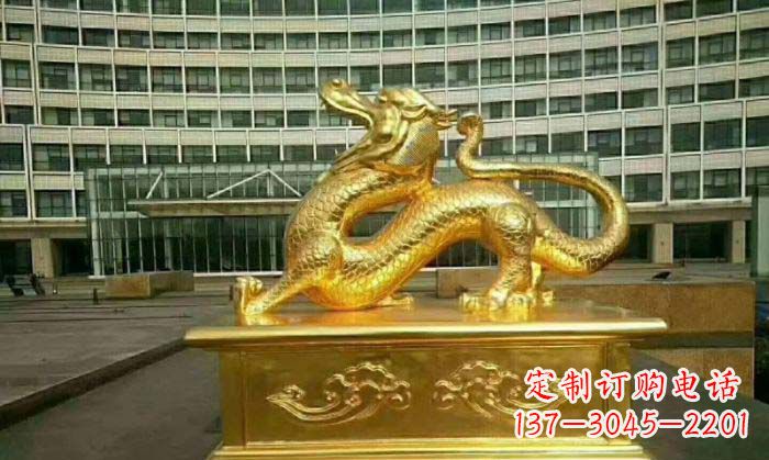 益阳正宗青龙铜雕,精致细腻的艺术品