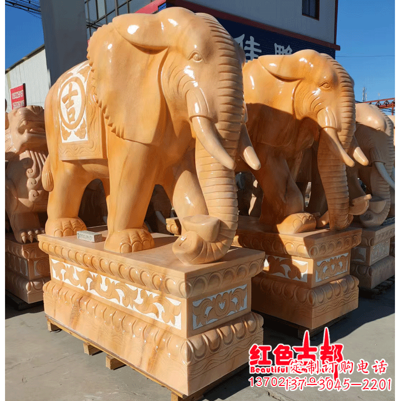 益阳青石大象雕塑--专业定制,精美外观