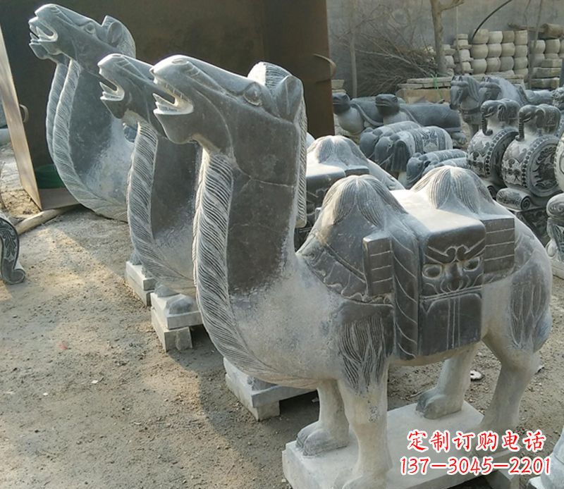 益阳青石骆驼雕，把动物活灵活现