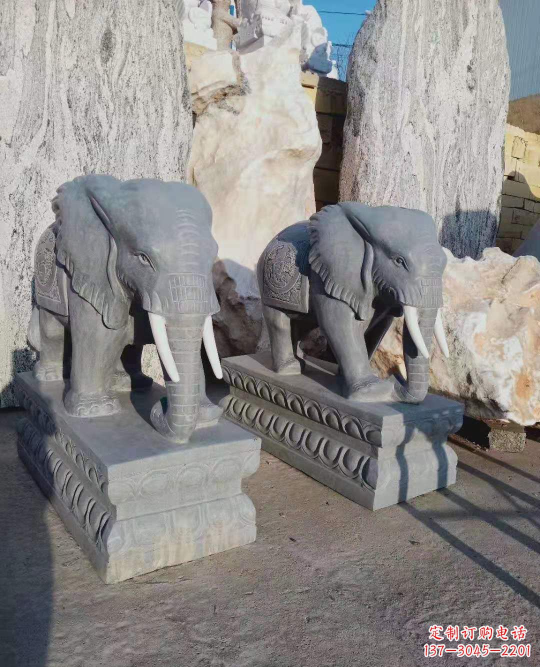 益阳青石仿古大象雕塑