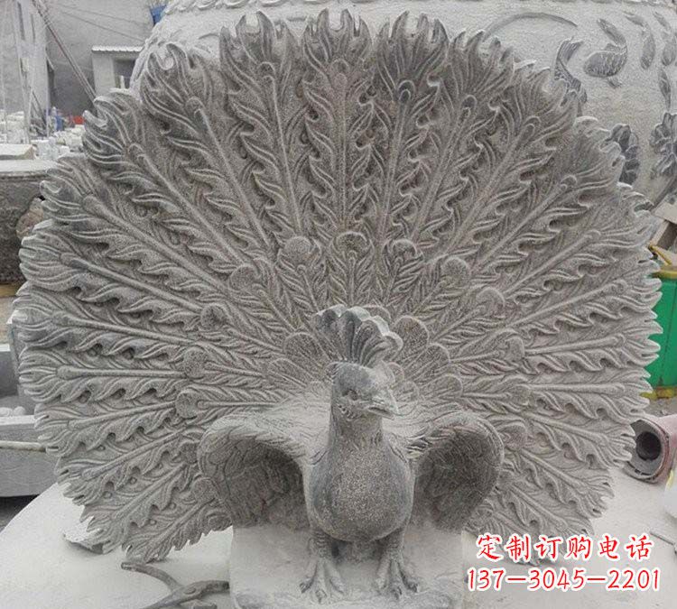 益阳孔雀开屏石雕，艺术仿古风华