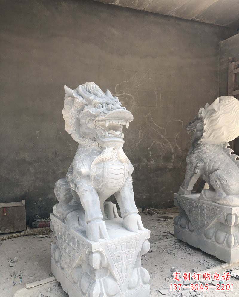 益阳精致雕刻,青石仿古麒麟雕塑