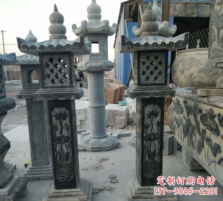 益阳青石古代照明石灯雕塑,闪耀你的家园