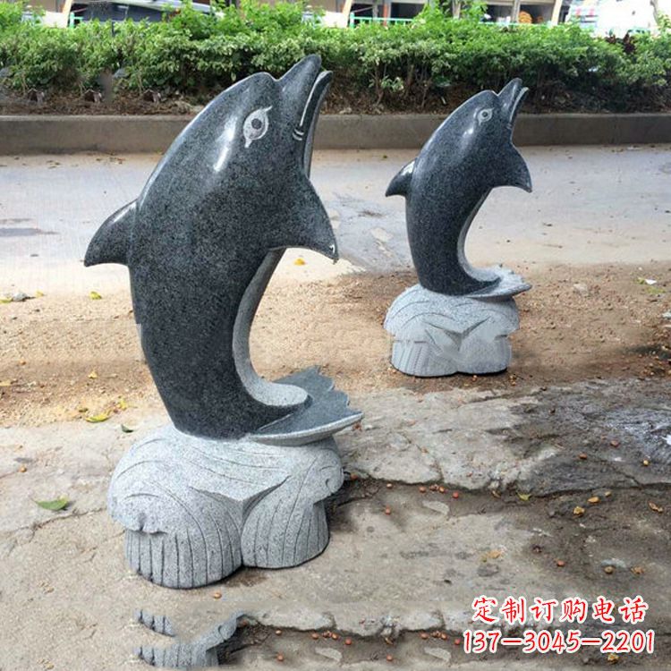 益阳青石海豚雕塑--精致好看与象征意义一起令人惊叹