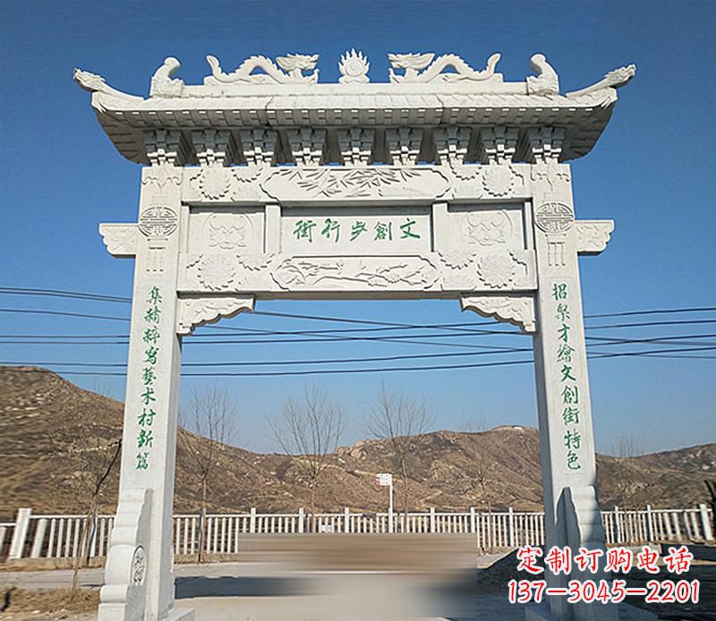 益阳精良的青石牌坊雕塑