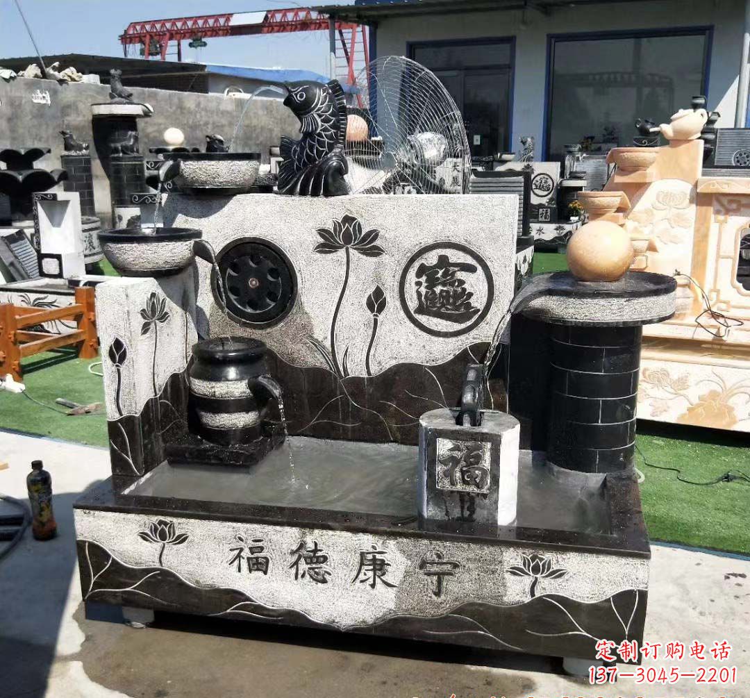 益阳青石水池石雕——美丽水中景观