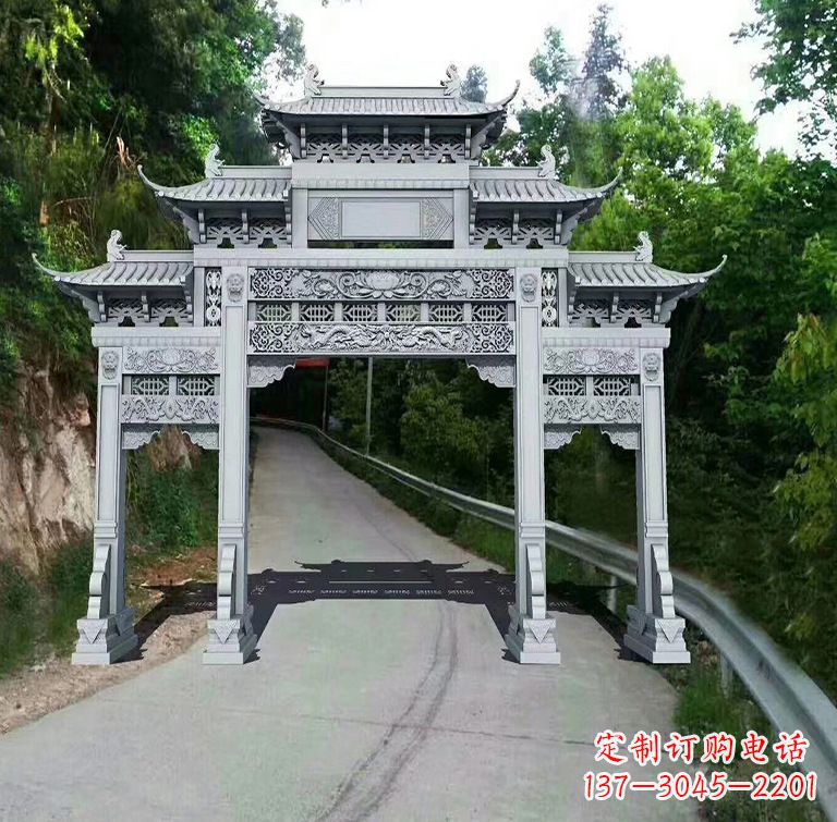 益阳青石牌坊雕塑,演绎精致经典