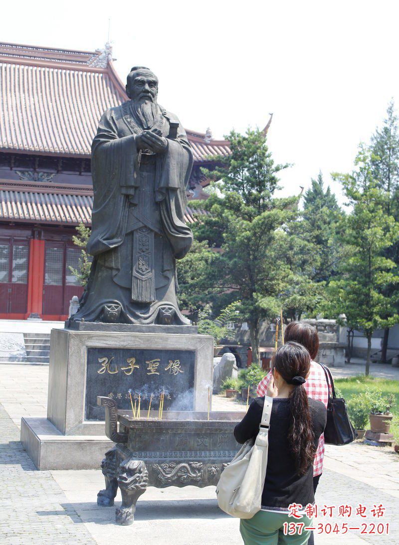 益阳中领雕塑推出精致青铜孔子雕塑,考究工艺,…