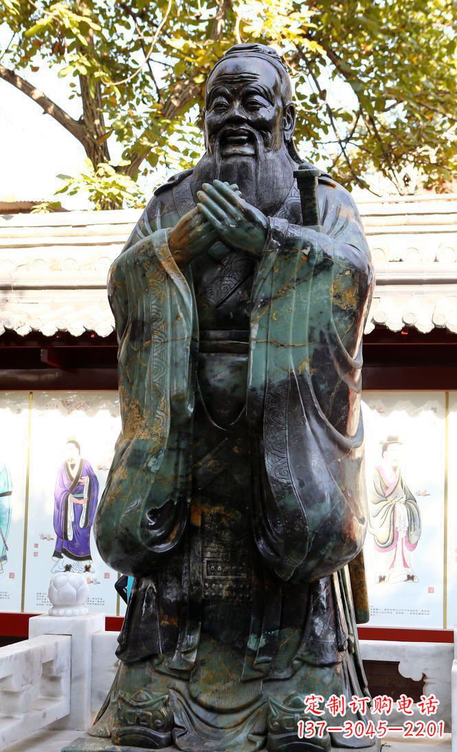 益阳青铜孔子行教像,把智慧和精神传承