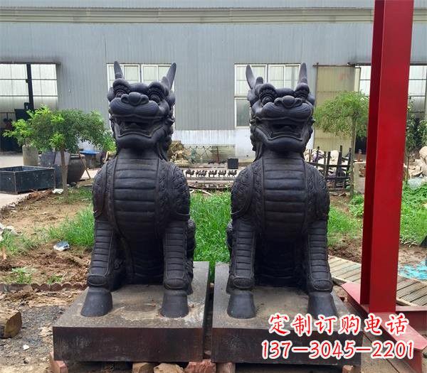 益阳青铜精美麒麟雕塑,注入艺术气息
