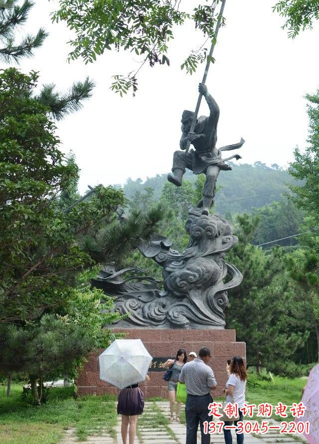 益阳佛教中的传奇:青铜孙悟空雕塑