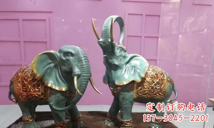 益阳青铜小象雕塑,古朴典雅