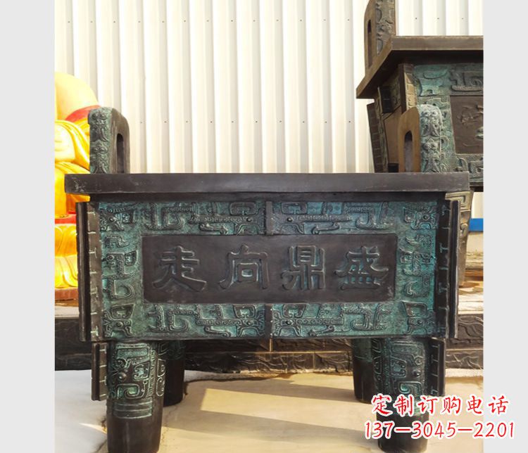 益阳青铜香炉雕塑,传承中国文化