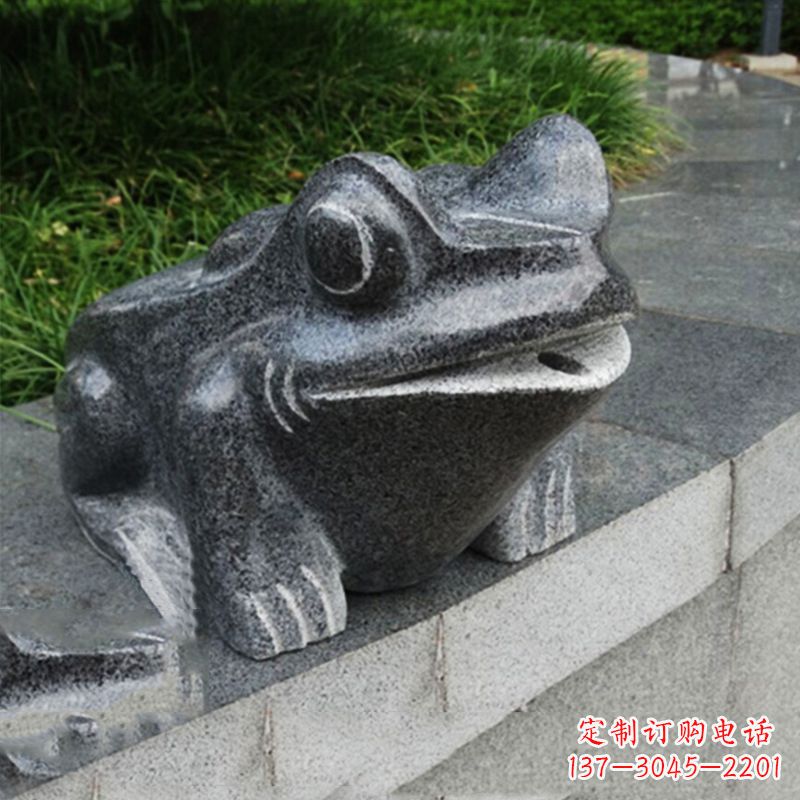 益阳活力四射的青蛙喷水雕塑