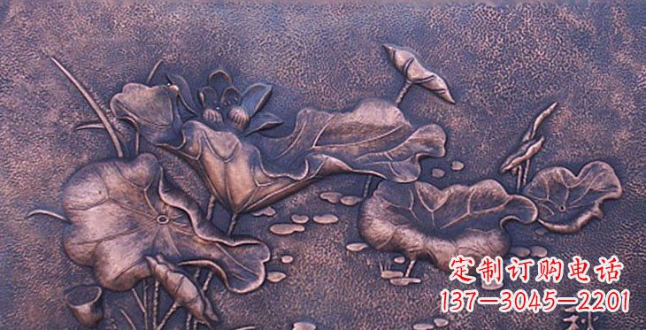 益阳中领雕塑-靓丽的荷花铜雕塑