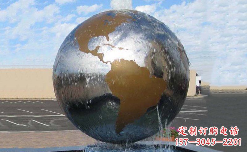 益阳精细不锈钢地球雕塑,让您的家居更有文艺范