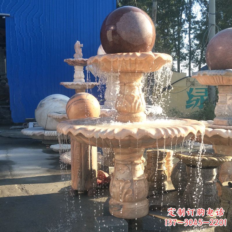 益阳曲阳风水球雕塑,营造财运亨通的好运符