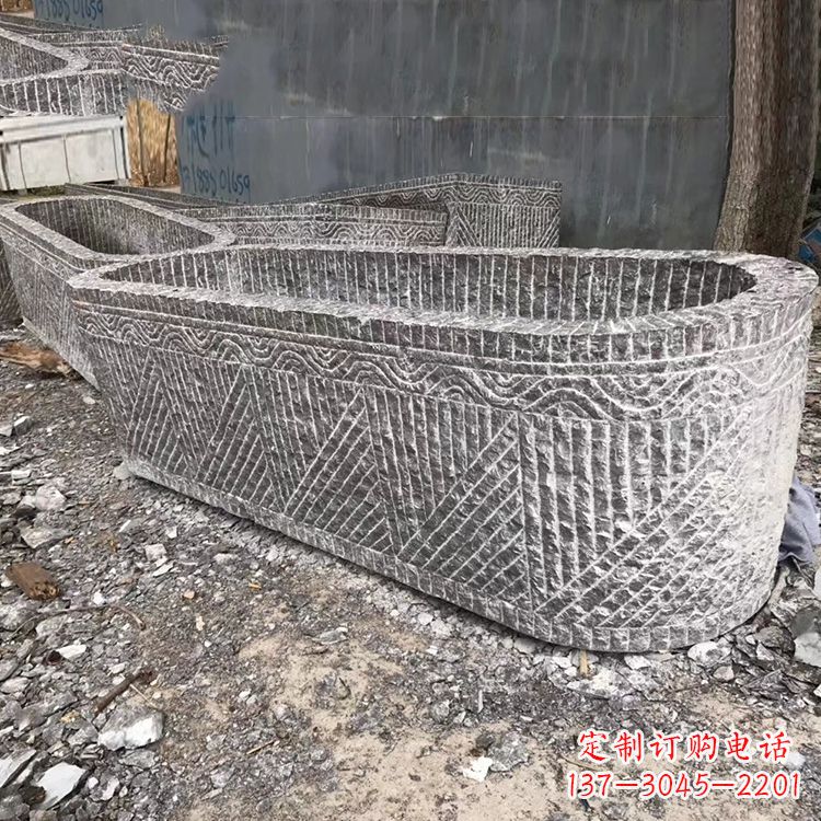 益阳起点雕刻•手工老石槽雕塑