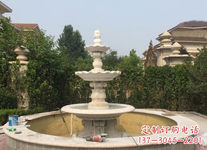 益阳三层喷泉公园石雕--唤醒公园原始的气息