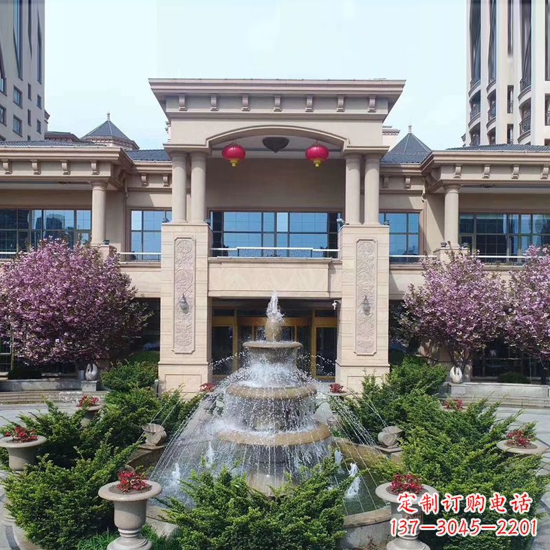 益阳三层石喷泉雕塑