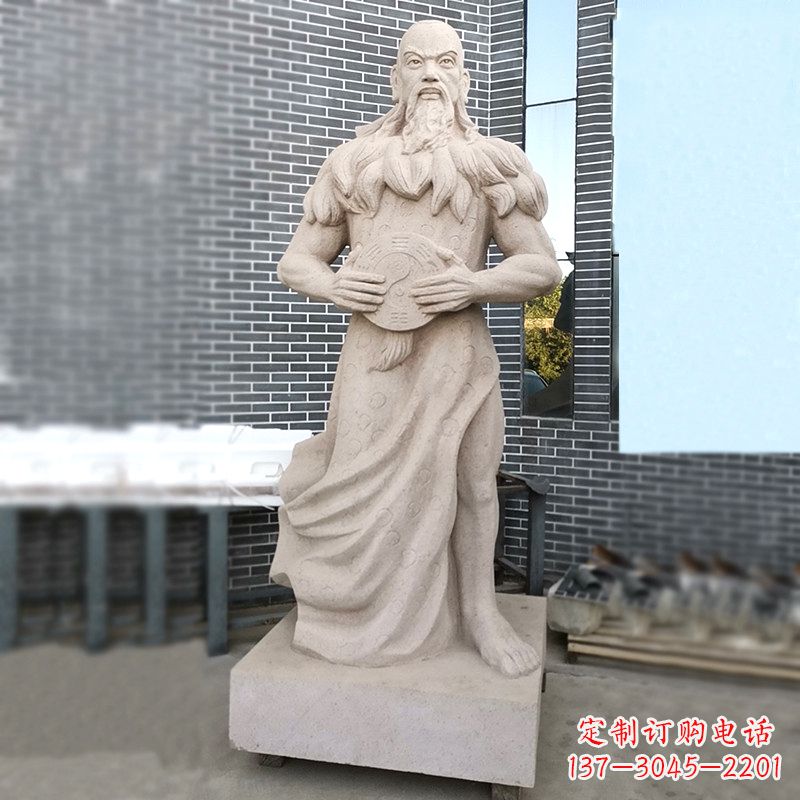 益阳手工雕刻伏羲石雕塑像