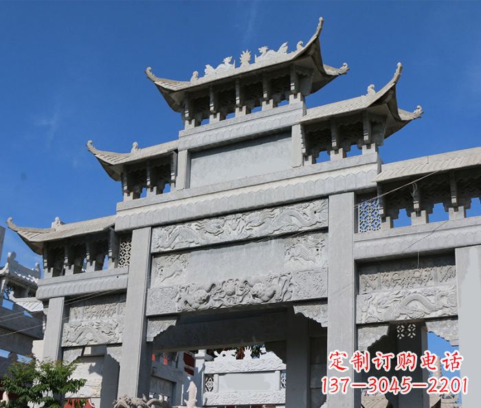 益阳定制牌坊石雕,纪念无价的美好记忆