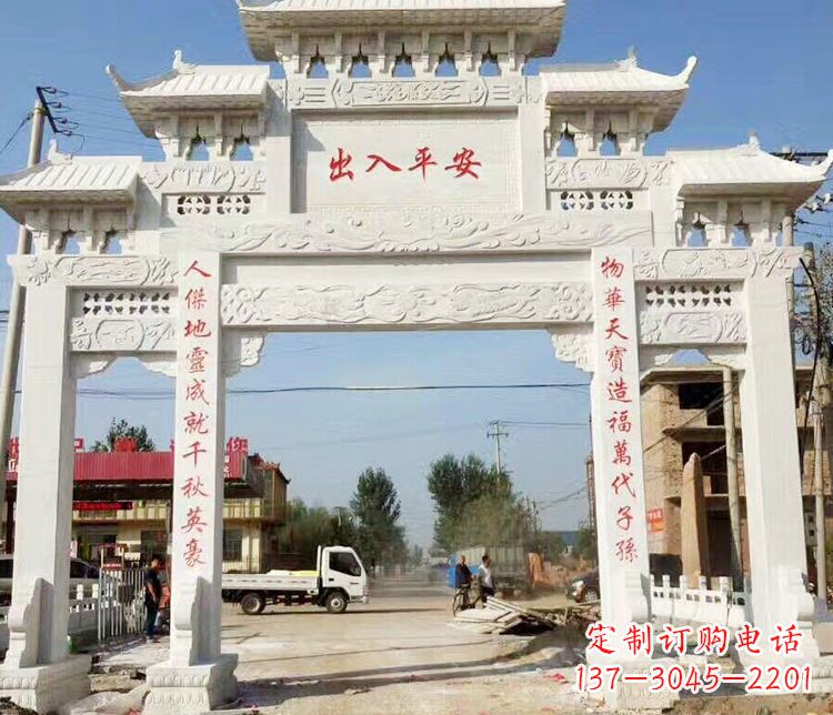 益阳三门石牌坊石雕艺术