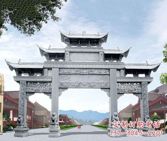 益阳高品质牌坊石雕,为您量身定制