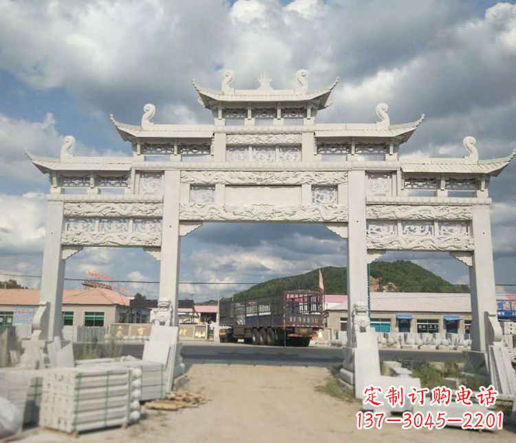 益阳精美大理石牌坊石雕——给您的家园增添优雅气质