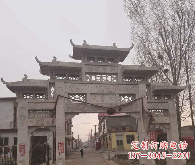 益阳精美牌坊石雕,定制精美属于您的雕塑