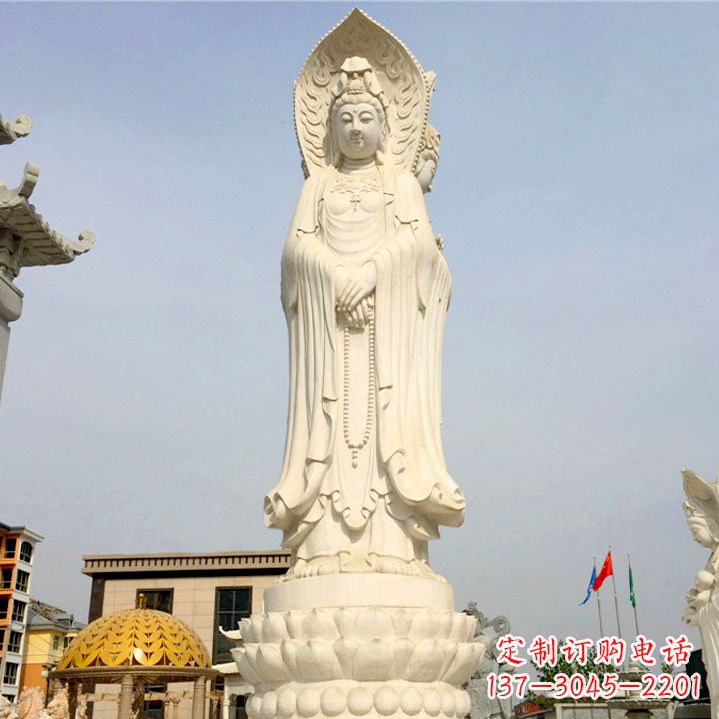 益阳中领雕塑:观音三面佛像雕塑