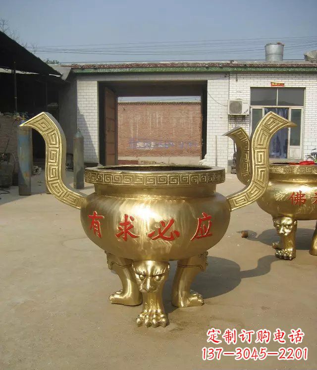 益阳三足香炉铜雕,装点你的寺庙