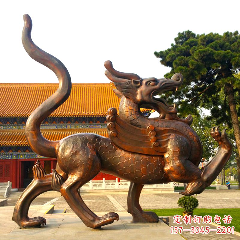 益阳上古神兽青龙铸铜动物雕塑