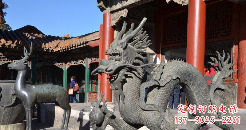 益阳中领雕塑厂家的青铜神龙雕塑，以神龙作为主…