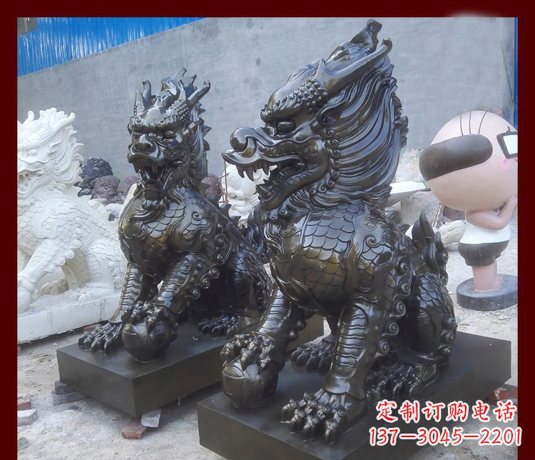 益阳中领雕塑的麒麟铜雕是塑造精美的工艺结果。…
