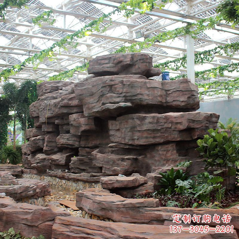 益阳风格独特的假山雕塑,打造精美生态园庭院