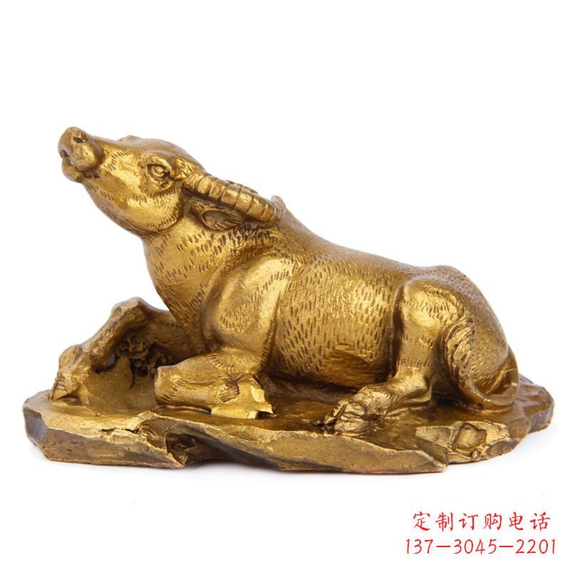 益阳生肖牛-铸铜鎏金动物雕塑摆件