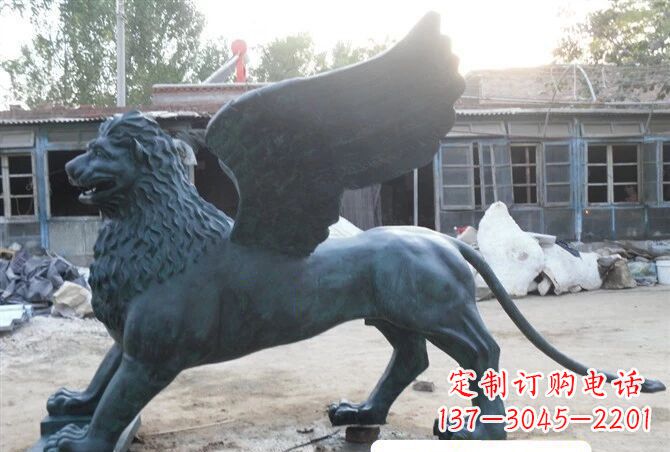 益阳圣马可飞狮雕塑,高雅优美