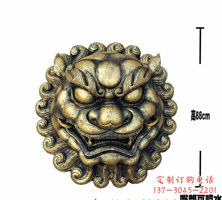 益阳领雕品质狮子头铜雕