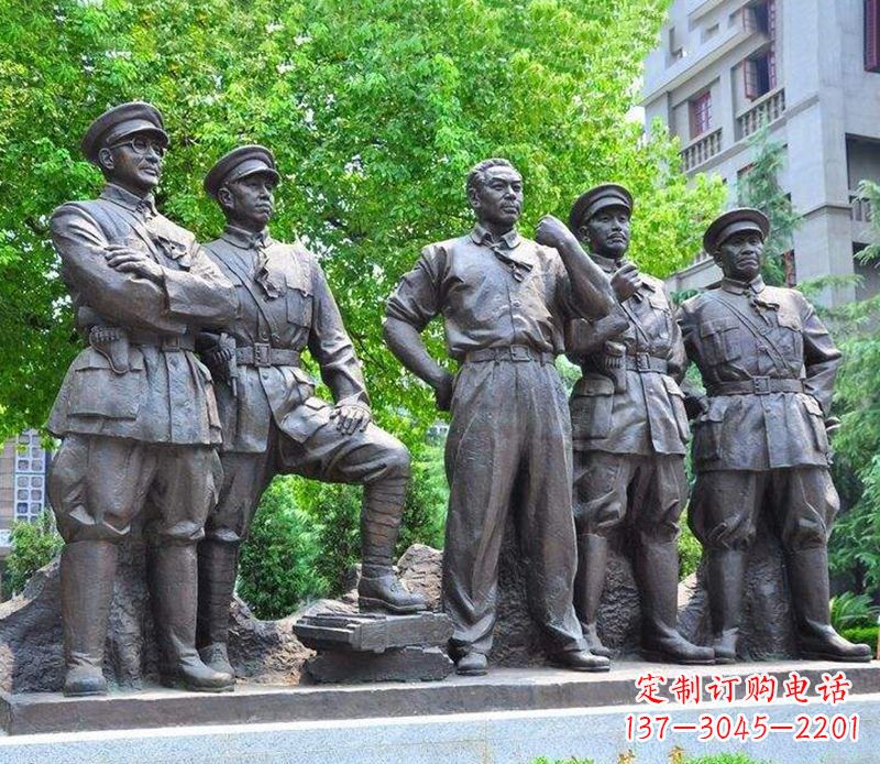 益阳名人元帅铜雕，让你永久记住他们