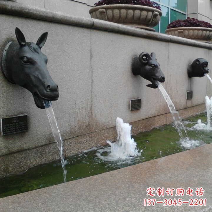 益阳十二生肖水景铜雕,精美装饰你的家居