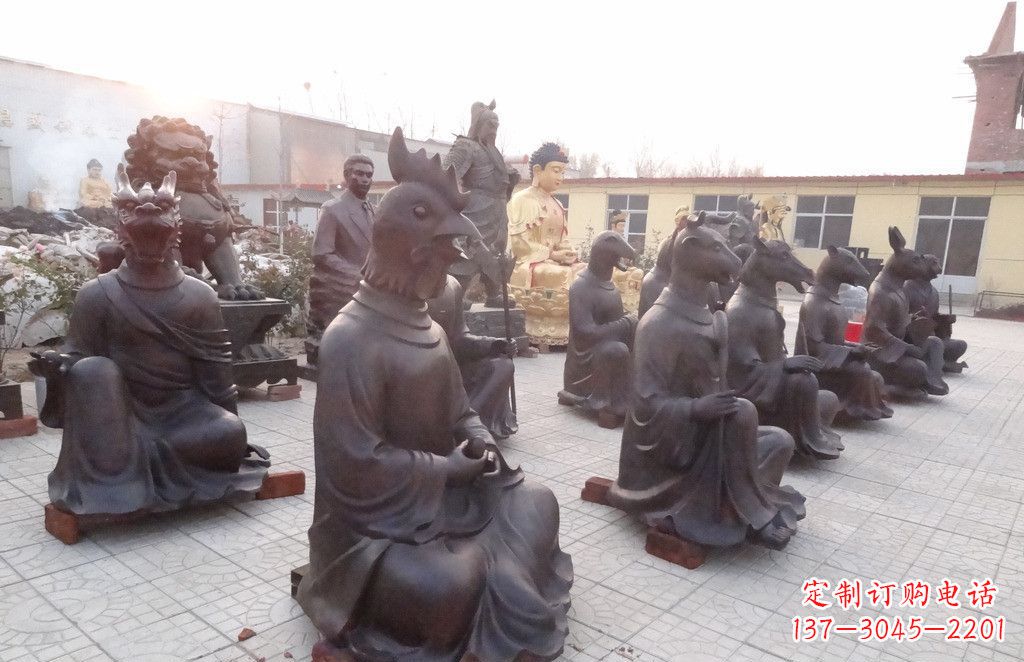 益阳定制十二生肖头像铜雕