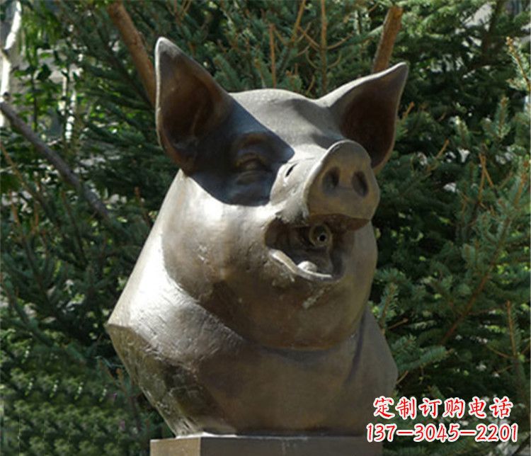 益阳十二生肖猪首铜雕,让你敬佩万年历史的艺术精髓