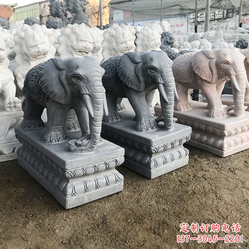 益阳中领雕塑:精美大象雕塑