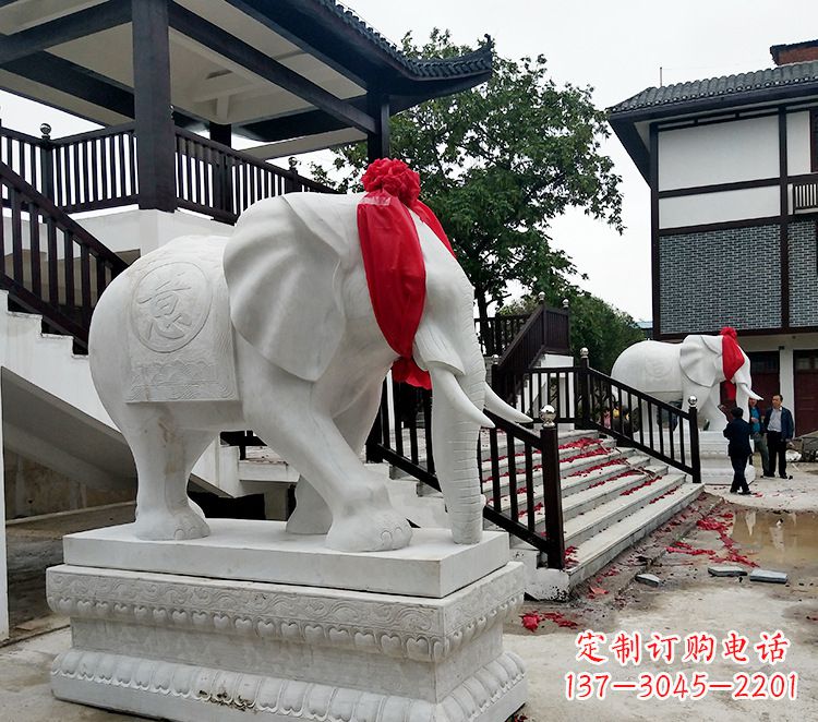 益阳迎接观音祝福的精美大象观音栏杆