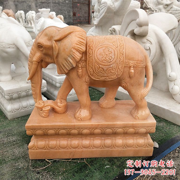 益阳立柱大象雕塑,集美观和实用于一体